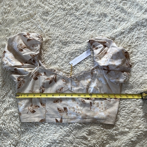 NWT House of Harlow 1960 linen Samina Cropped Top size XS - Picture 10 of 16